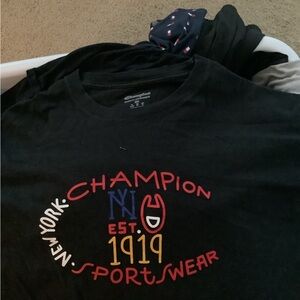 Champion Black T-Shirt with Colorful Graphic